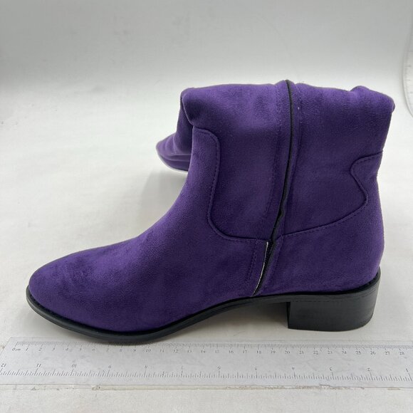 Elegant Purple Heeled Boots - Picture 1 of 6